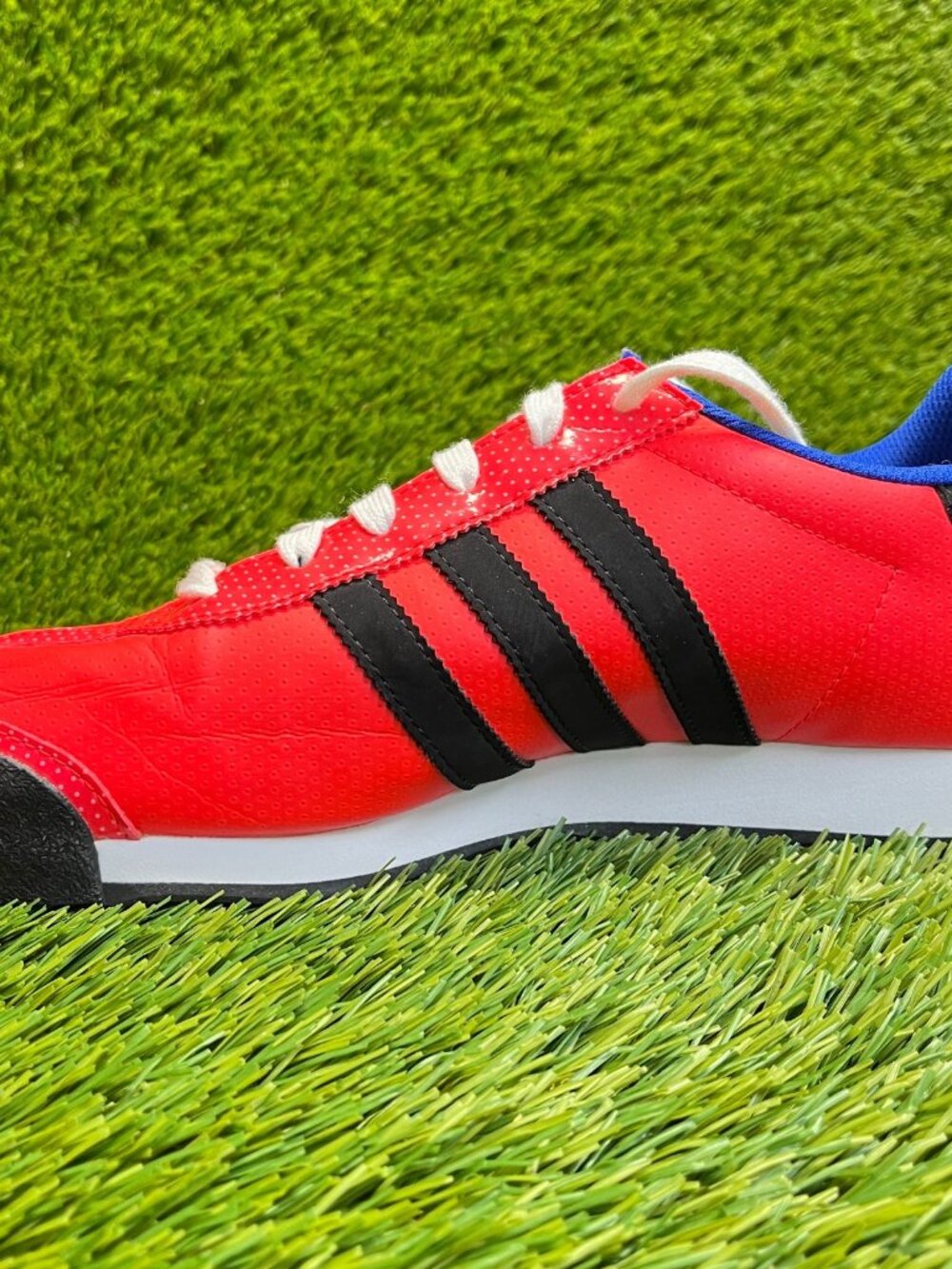 adidas Samba Red Black Blue Low-Top Sneakers - Picture 2 of 10